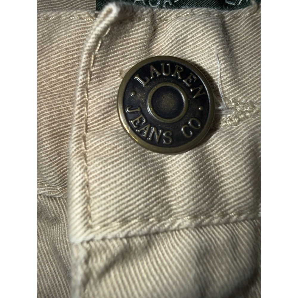 RALPH LAUREN LRL Jean Co. Classic Midcalf Khaki Tan Cotton Cropped Pants 20W - Picture 4 of 11